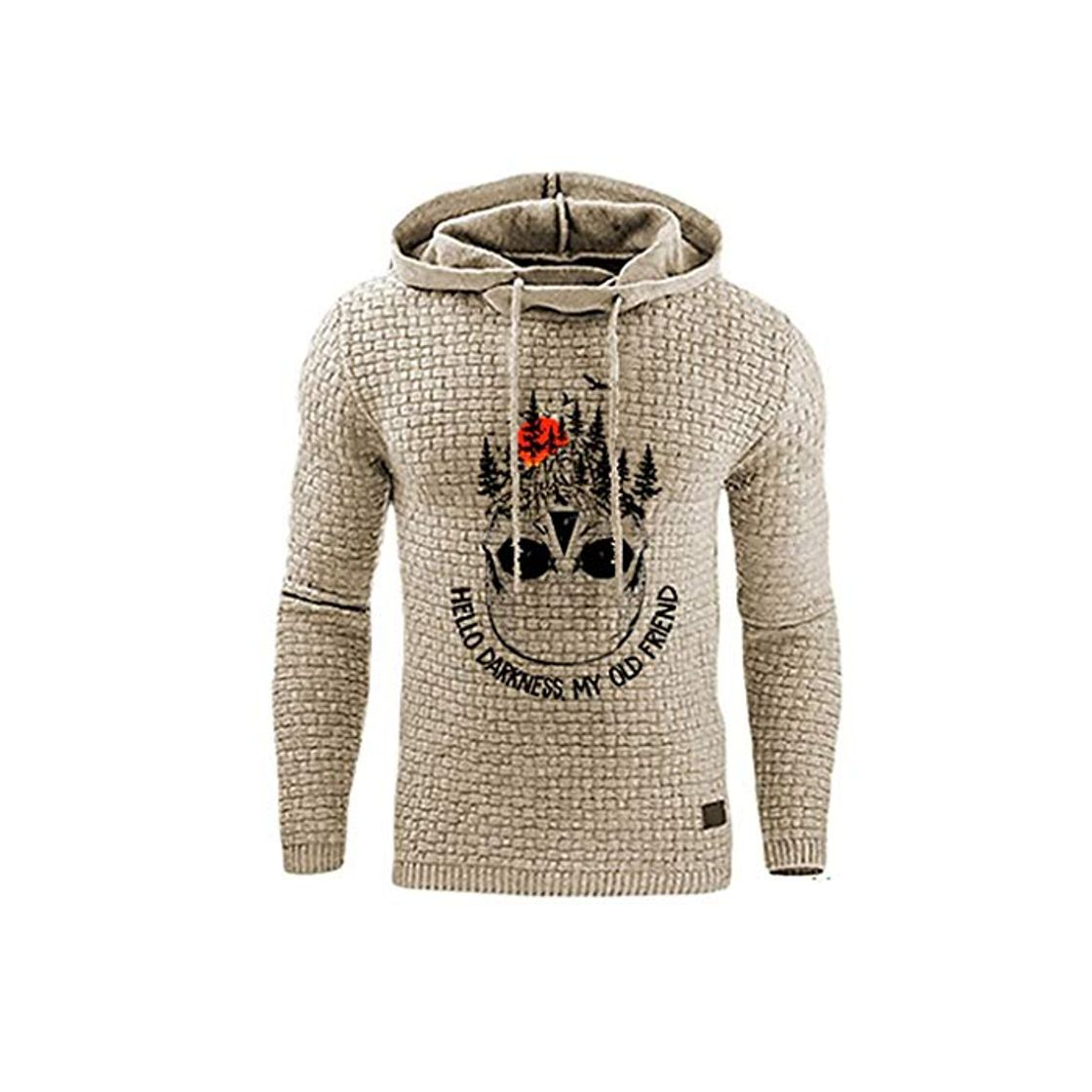 Fashion Hombres cráneo Elk Antler Máscara Pullover Manga Larga Con Capucha Tops Blusa Sudadera