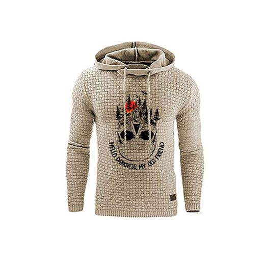 Hombres cráneo Elk Antler Máscara Pullover Manga Larga Con Capucha Tops Blusa Sudadera