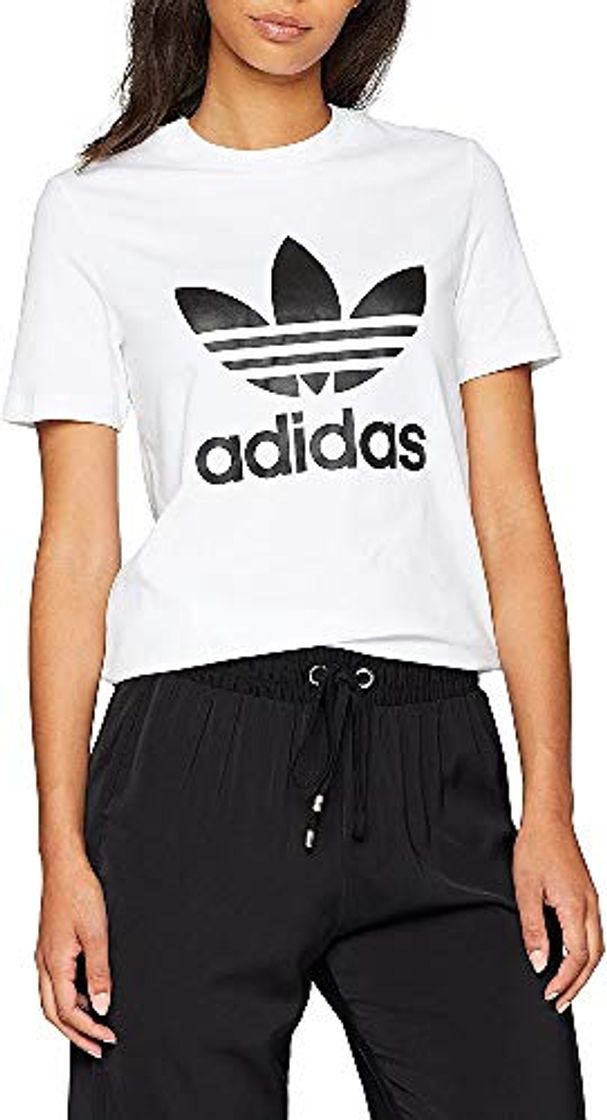 Moda adidas Trefoil, Camiseta para mujer, Blanco