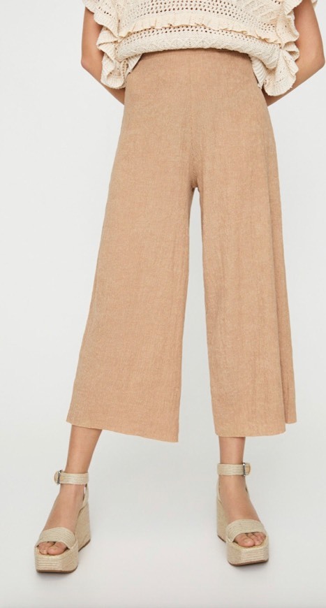 Fashion Calças culottes de tecido leve 