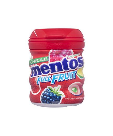 Mentos Chicle Sin Azúcar Full Fruit Bote con Sabor a Frutas Silvestres