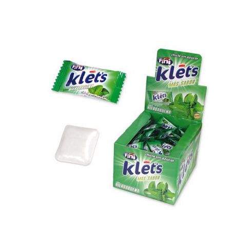 CHICLE KLET´S HIERBABUENA S/A CAJA 200 uds