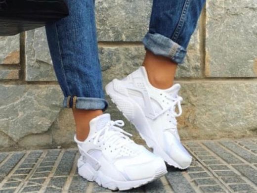 Nike Air Huarache Run Ultra GS, Zapatillas de Running para Niños, Blanco