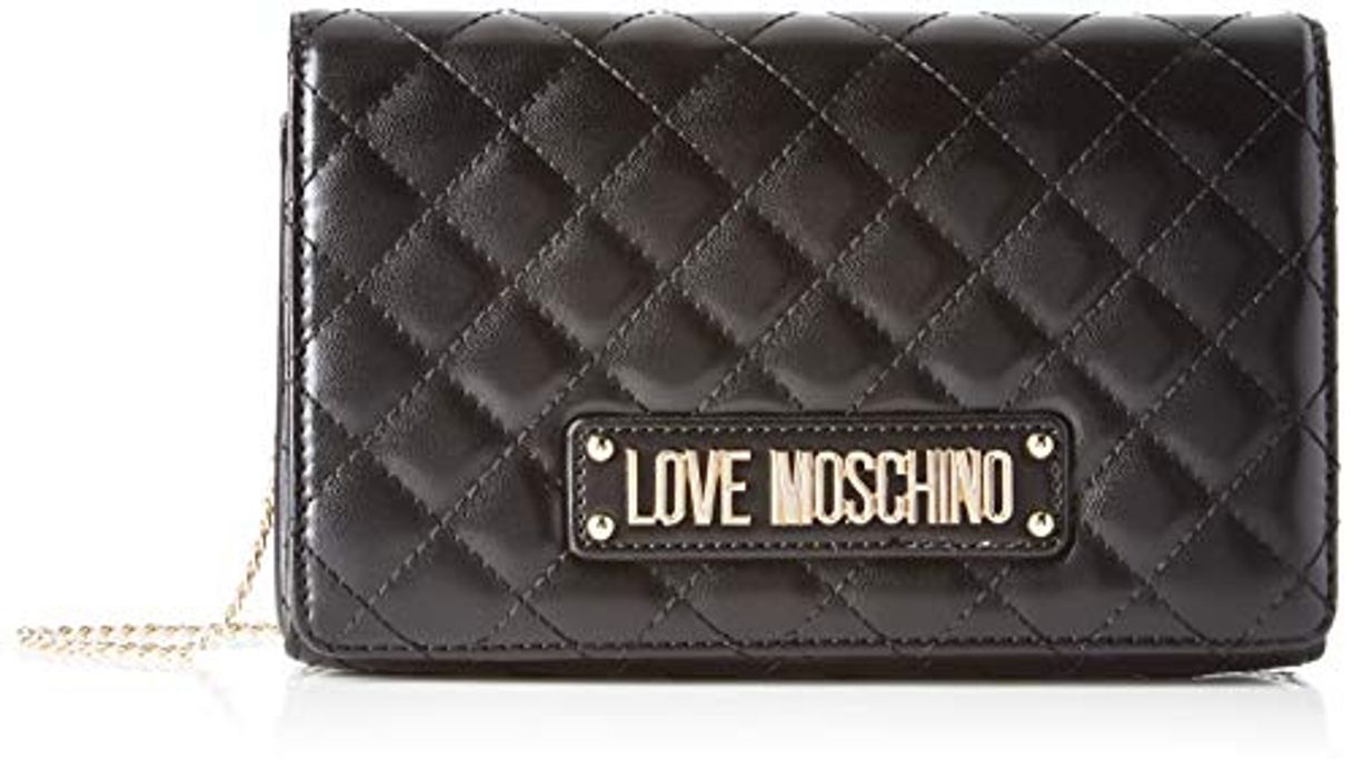 Fashion Love Moschino Jc4122pp18la0000, Bolsa de mensajero Unisex Adulto, Negro