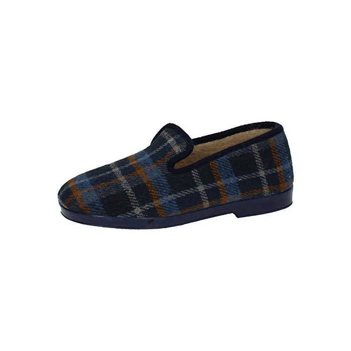 Social CHAPINES 91 Cuadros PAÑO Cerrada Hombre Zapatillas CASA Azul 39