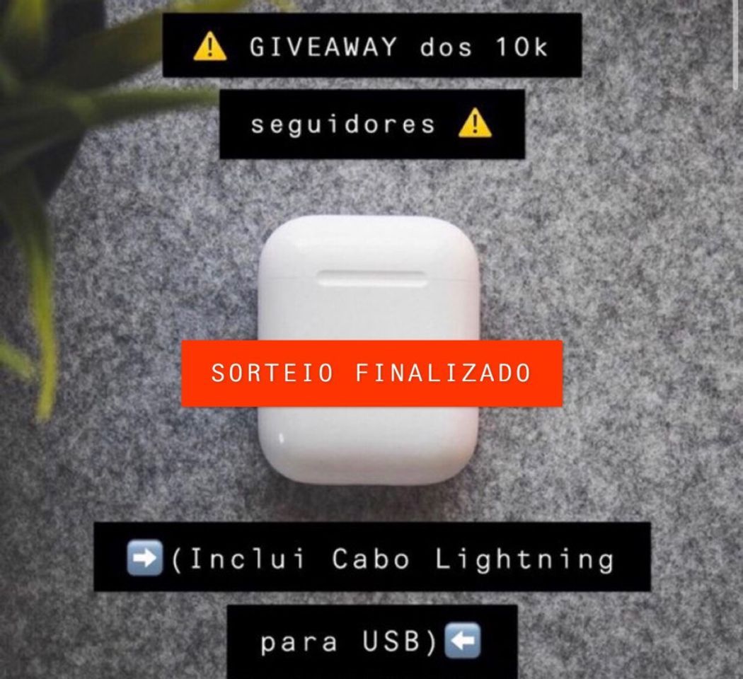 Moda ⚠️ Vencedor do GIVEAWAY ⚠️