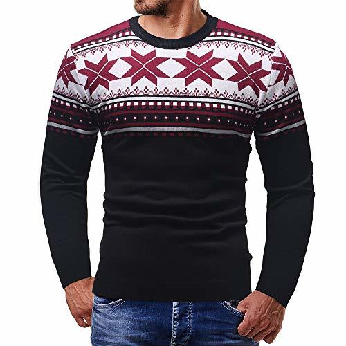 Producto Luiyy Suéter de Hombre Invierno Manga Larga Suéter Casual Jersey de Punto