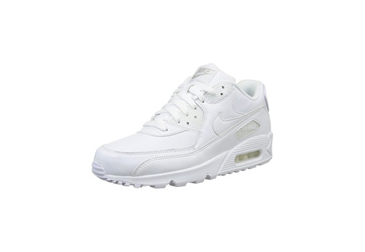 Nike Air MAX 90 Leather, Zapatillas de Gimnasia para Hombre, Blanco