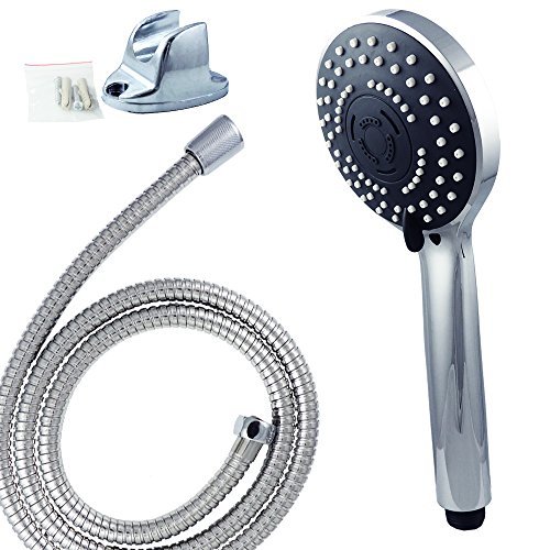 Lugar SHOWER HEAD SET UNIVERSAL MULTI FUNCTION CHROME ANTI-LIMESCALE BATH WITH 2M HOSE