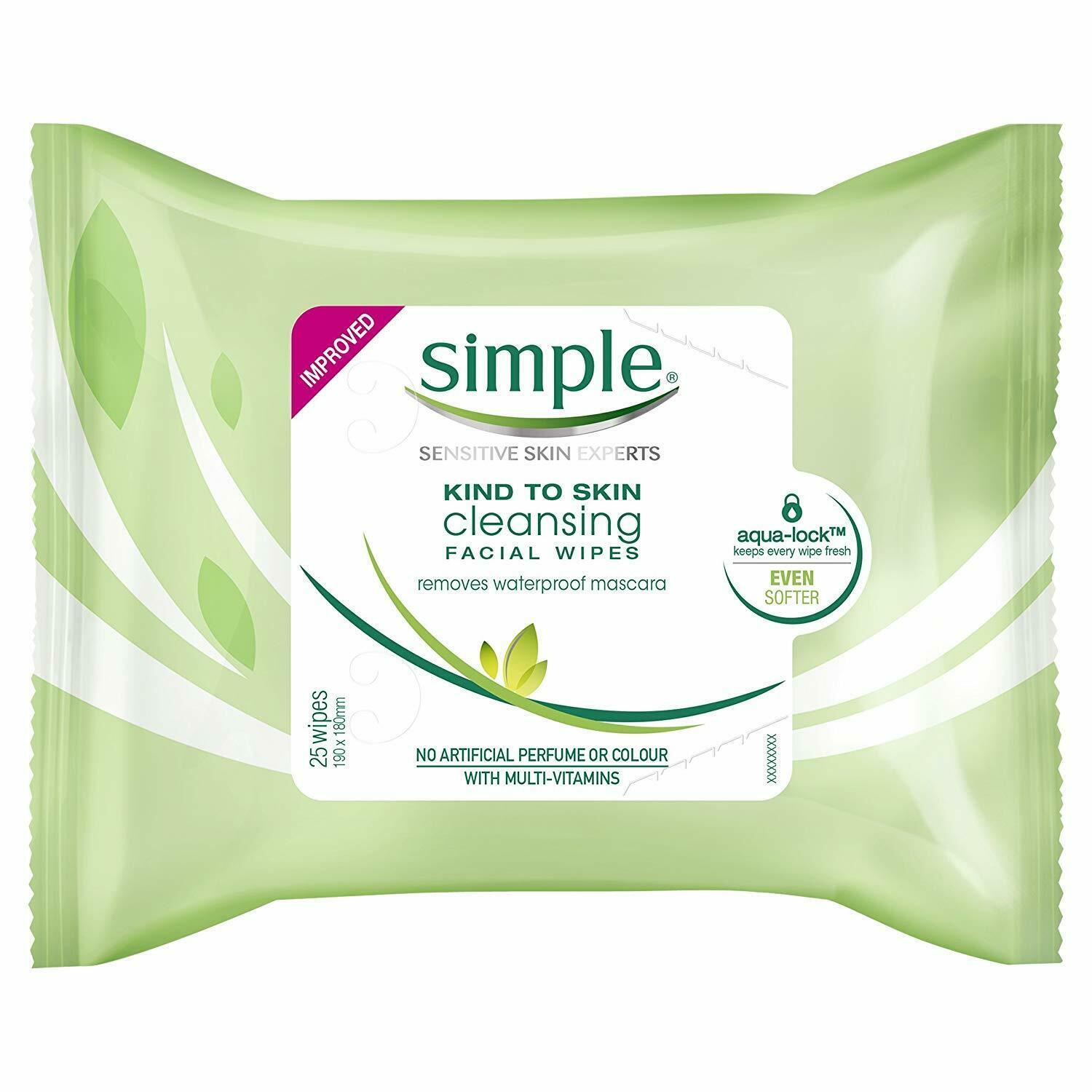 Productos Simple kind to skin cleansing facial wipes 