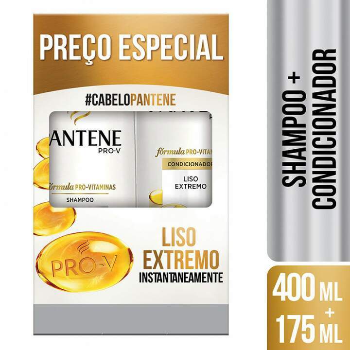 Pantene Pro-V Liso Extremo Kit Shampoo 400mL +Cond 175mL

