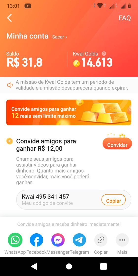 Fashion Ganhar dinheiro baixando o Kwai!https://m.kwai.app/s/FmIbNXU