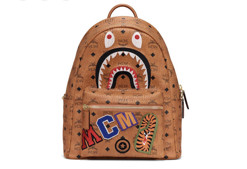 Moda MCM x Bape Shark Stark Backpack