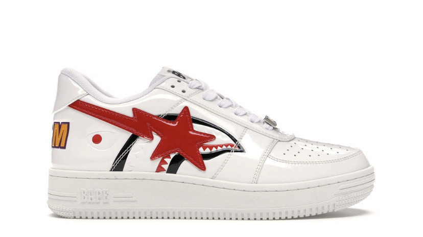 Moda A Bathing Ape Bapesta Shark White