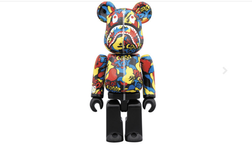 Moda Bearbrick Bape Camo Shark 100%