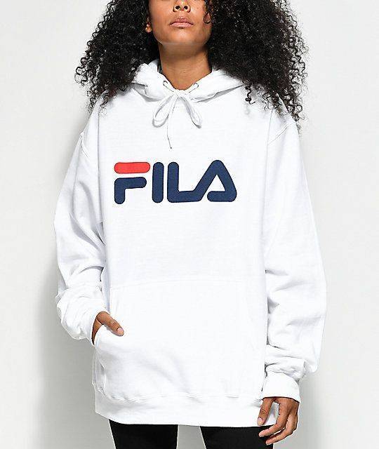 Moda Fila Classic Pure Hoody Kangaroo 681090-006 Unisex Blusa