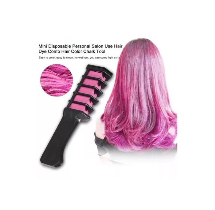 Pente com giz pastel para cabelo 