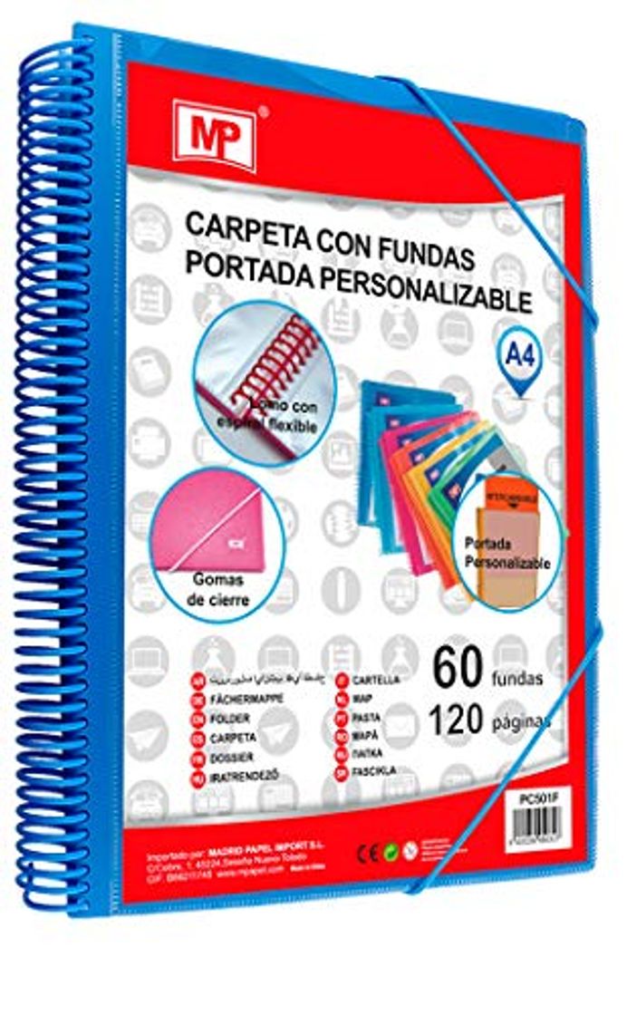 Product Carpeta 60 fundas portada intercambiable y goma