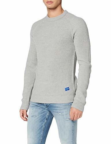 JACK & JONES Jorpannel Crew Neck. suéter, Azul