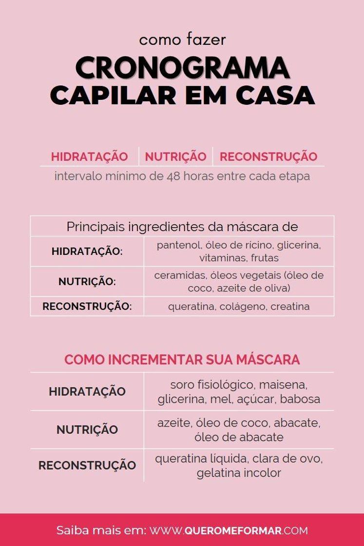 Cronograma capilar em casa 💕