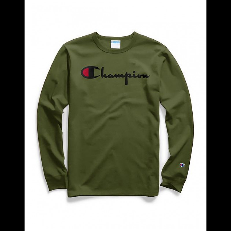 Producto CAMISETA CHAMPION MANGA LONGA DIRECT FLOCK SCRIPT

