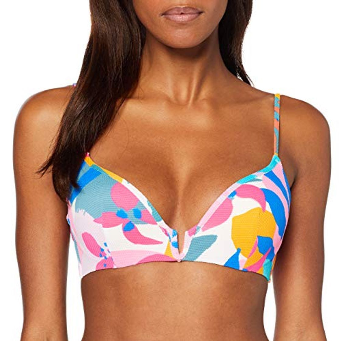 Fashion Women's Secret CC Flor Sbup B Tops de Bikini, Gris