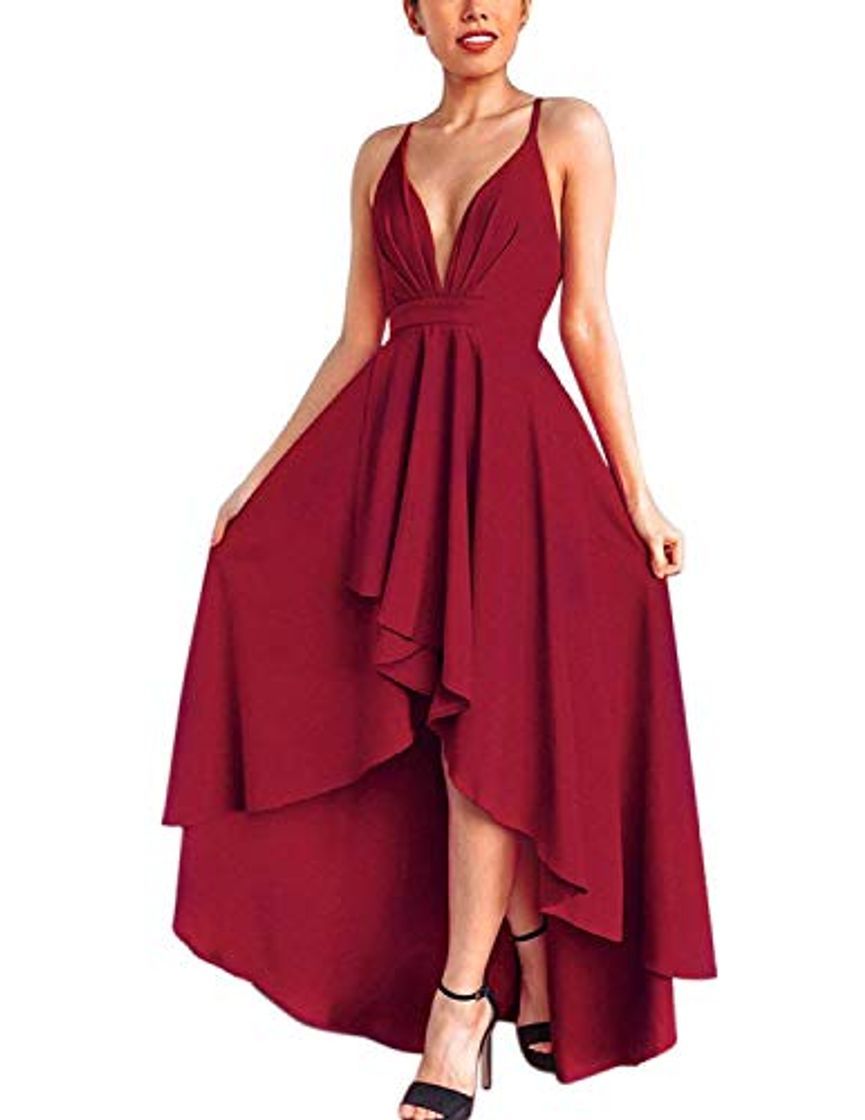 Social Abravo Mujer Vestidos Fiesta Sin Manga para Ceremonia Coctel Partido Largos Irregular Maxi Vestido Elegantes de Noche
