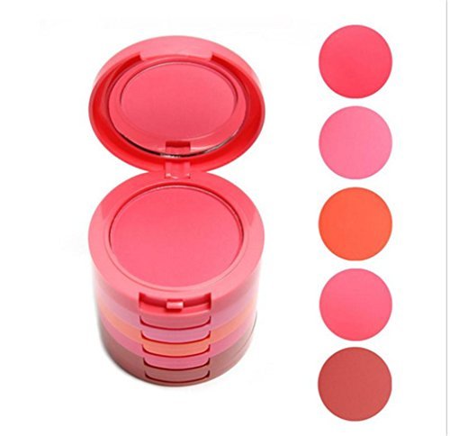 Products Pure Vie® 5 Colores Cara Polvos Coloretes/Blush Paleta de Maquillaje Cosmética #1