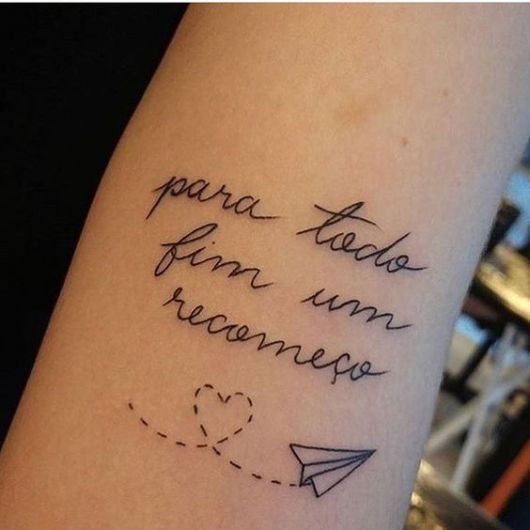 Fashion Tatuagem frase