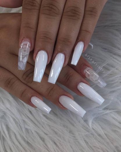 white nails