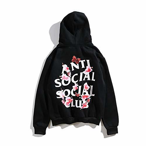 Producto QYS Anti Social Club Social Sudadera con Capucha de Manga Larga para