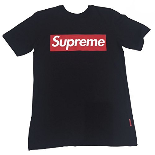 Social Supreme Camiseta Black Boxlogo Rojo M