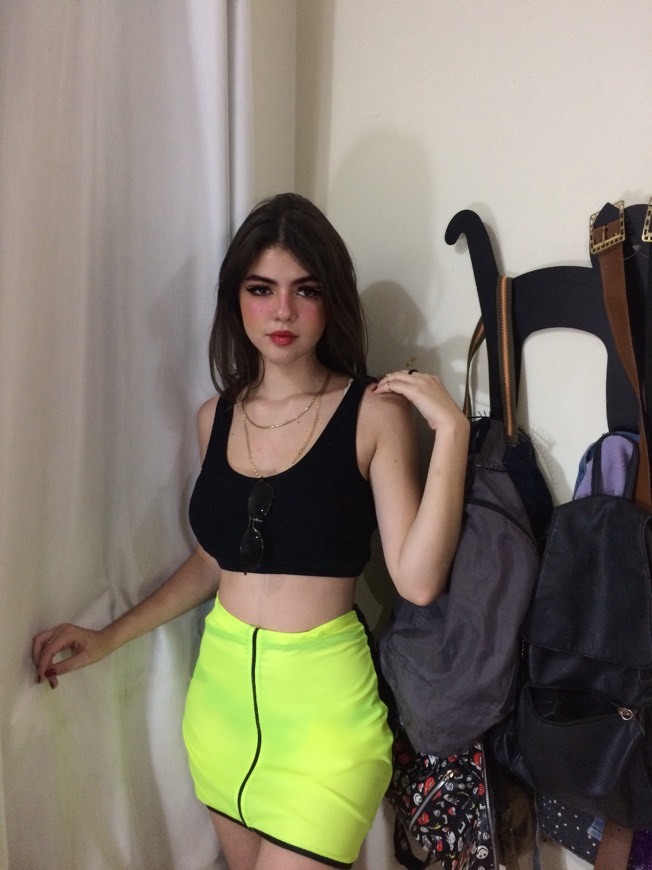 Moda Saia neon