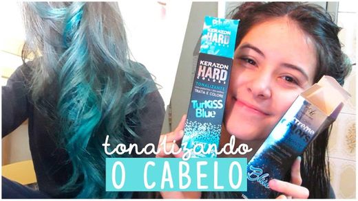 Tutorial: Cabelo Azul Turquesa | Mermaid Hair - YouTube