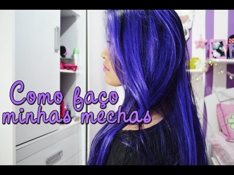 Moda CABELO | Como pintar o cabelo de roxo com anilina - YouTube