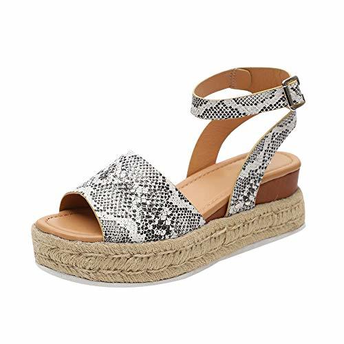 Product Sandalias Mujer con Sandalias Wedge Plateau con Correa en el Tobillo Sandalias