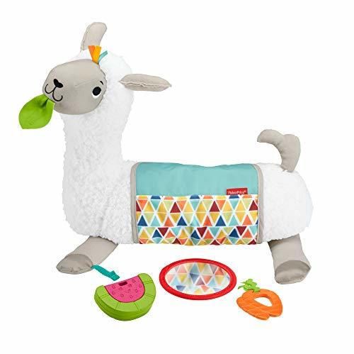 Fisher-Price- Llama Crece Conmigo, Cojín Juguete Sensorial para Bebé Recién Nacido, Multicolor