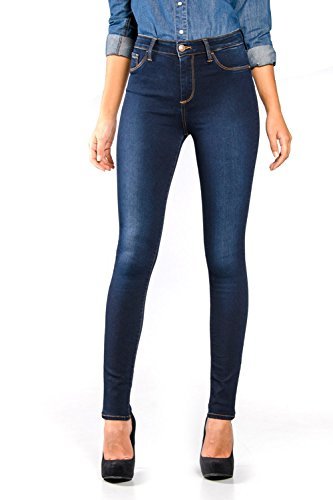 Moda Tiffosi One Size High_1 Vaqueros Slim, Azul