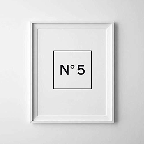 Home Blanco Chanel No5 Simple Logo Print