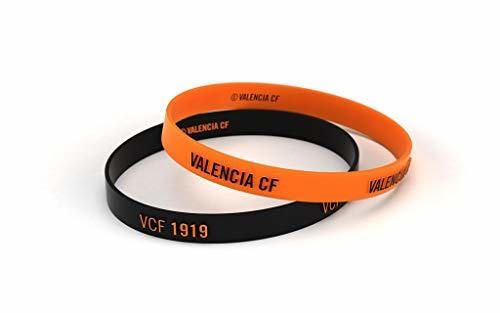 Pulsera Valencia Club de Fútbol Relieve Naranja y Negra Estándar para Hombre