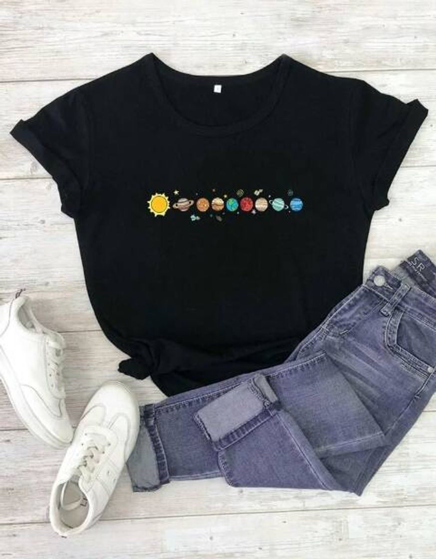 Fashion Camiseta Desenho Galaxia