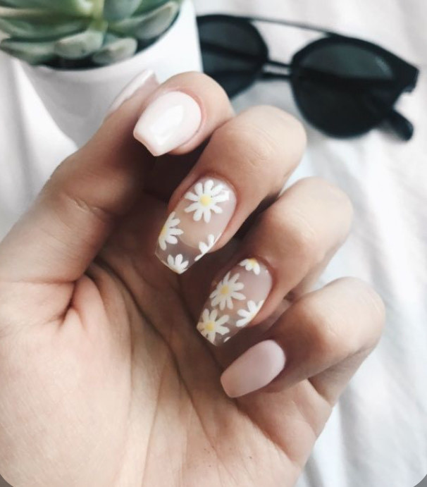 Moda Unhas com flores 🌷 