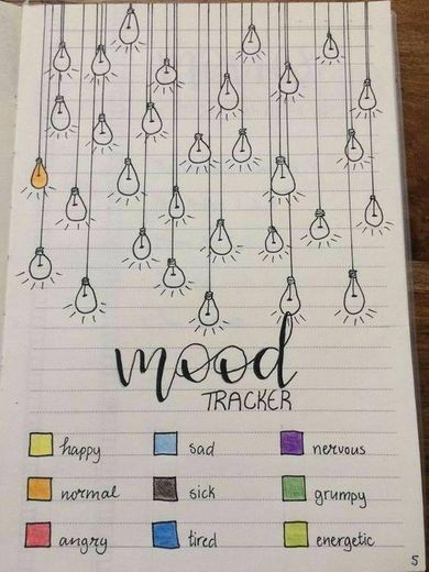 Seu mood de cada dia no seu bullet journal