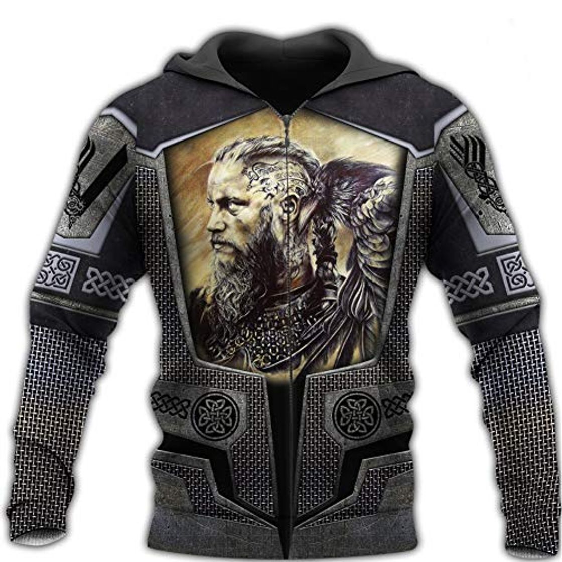 Social BBYaki Moda para Hombre De Viking Dios Sudaderas Impresas En 3D Tatuaje
