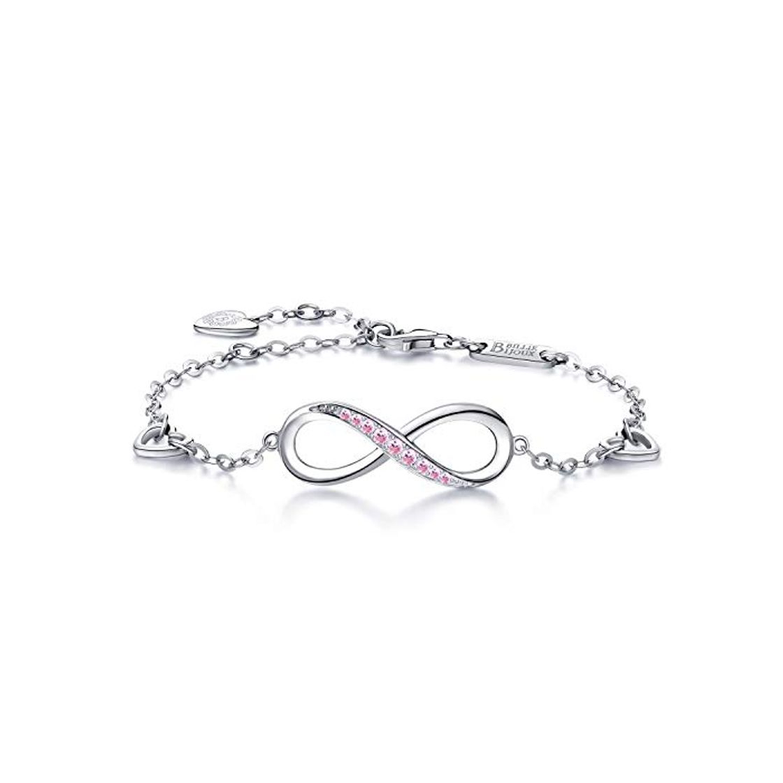 Fashion Billie Bijoux Pulsera de plata esterlina Mujer Símbolo Amor Infinito Brazalete de