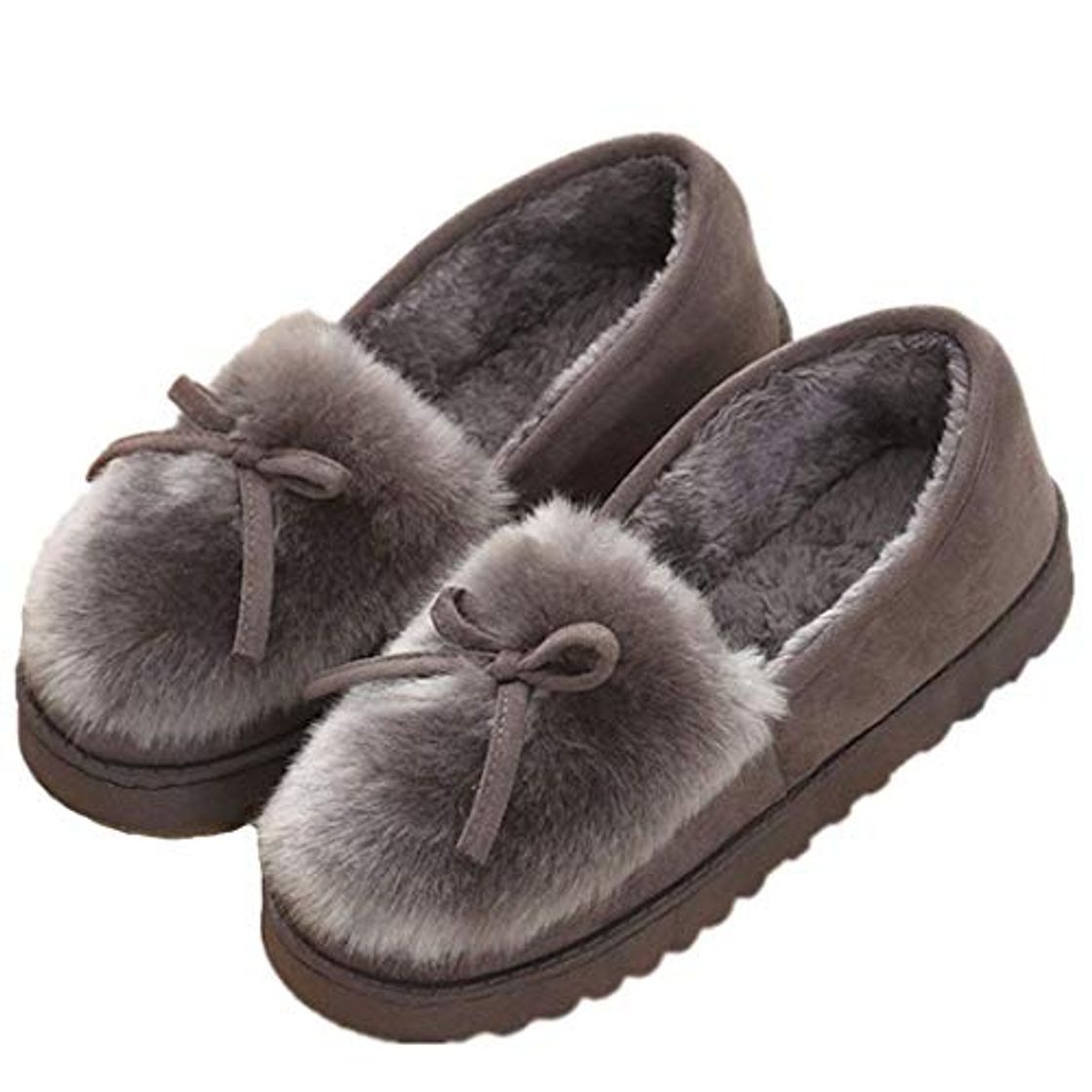 Fashion Mujer Zapatillas de Estar Invierno casa Cerradas Calienta con Comodidad Pantuflas