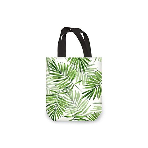 NymphFable Bolsa Compra Reutilizables Ecológicas Hoja Arbol Verde Bolsas para Comestibles Plegables Grande