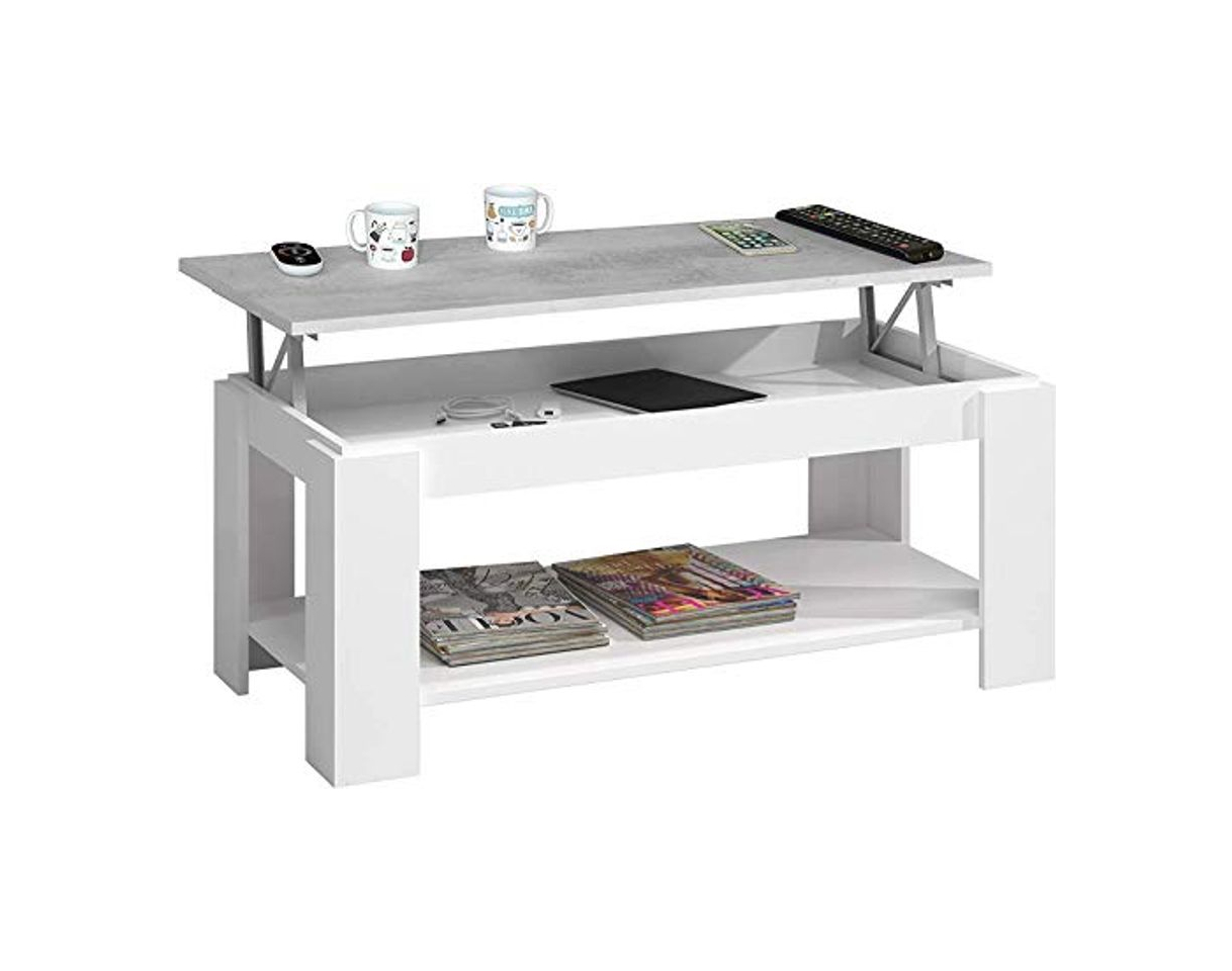 Social Tazas 0L1639A-Mueble de Mesa de Centro Ambit con estantería, Mesa elevadora y