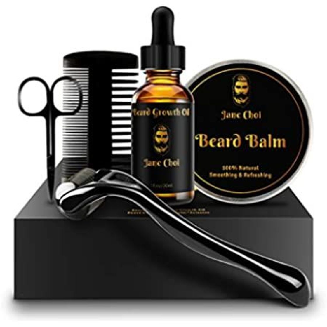 Social Derma Roller - Kit de crecimiento de barba para barba, rodillo de