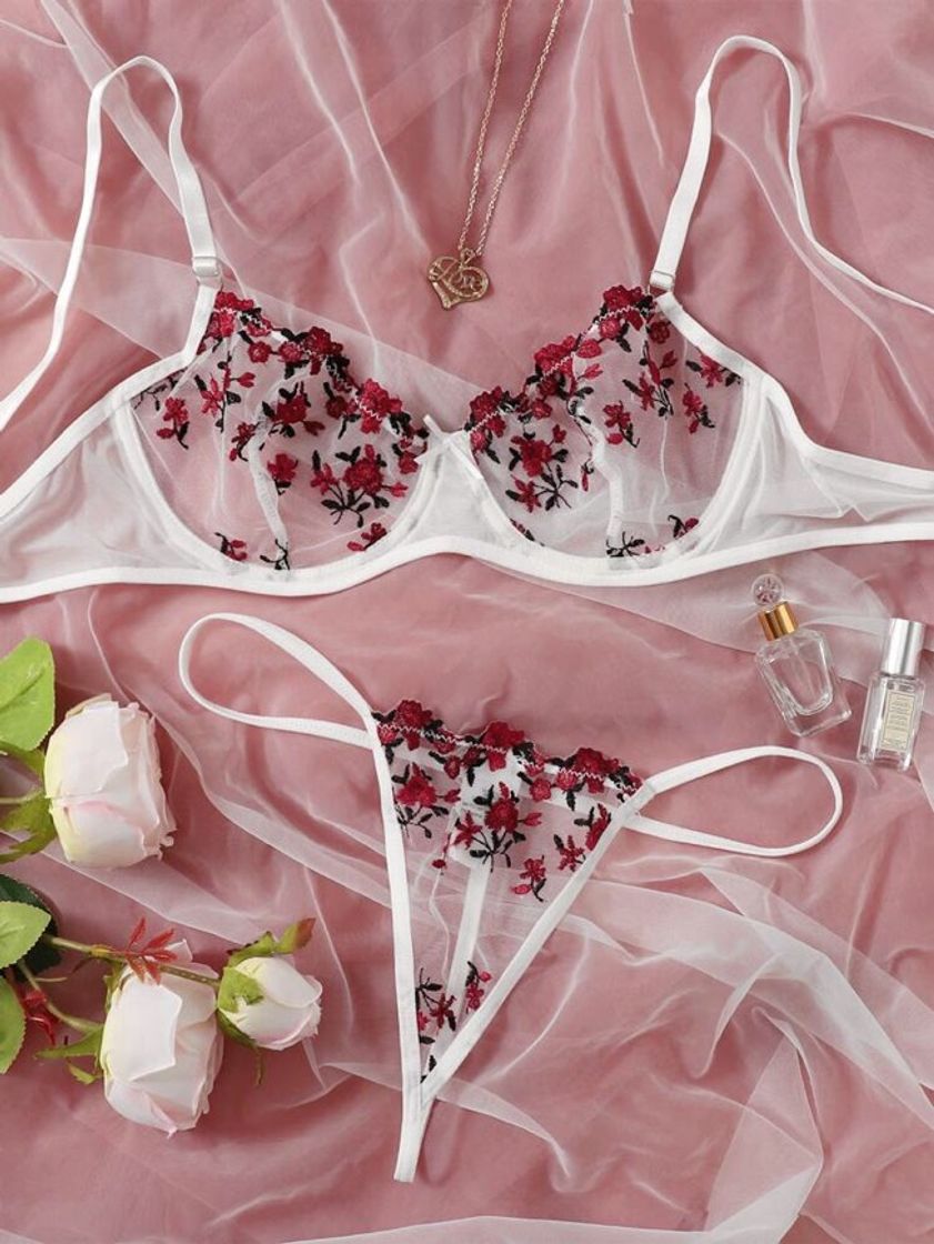 Moda Lingerie Shein Floral sexy